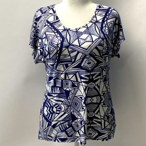Anthropologie top with cute cutouts, fits M-L
